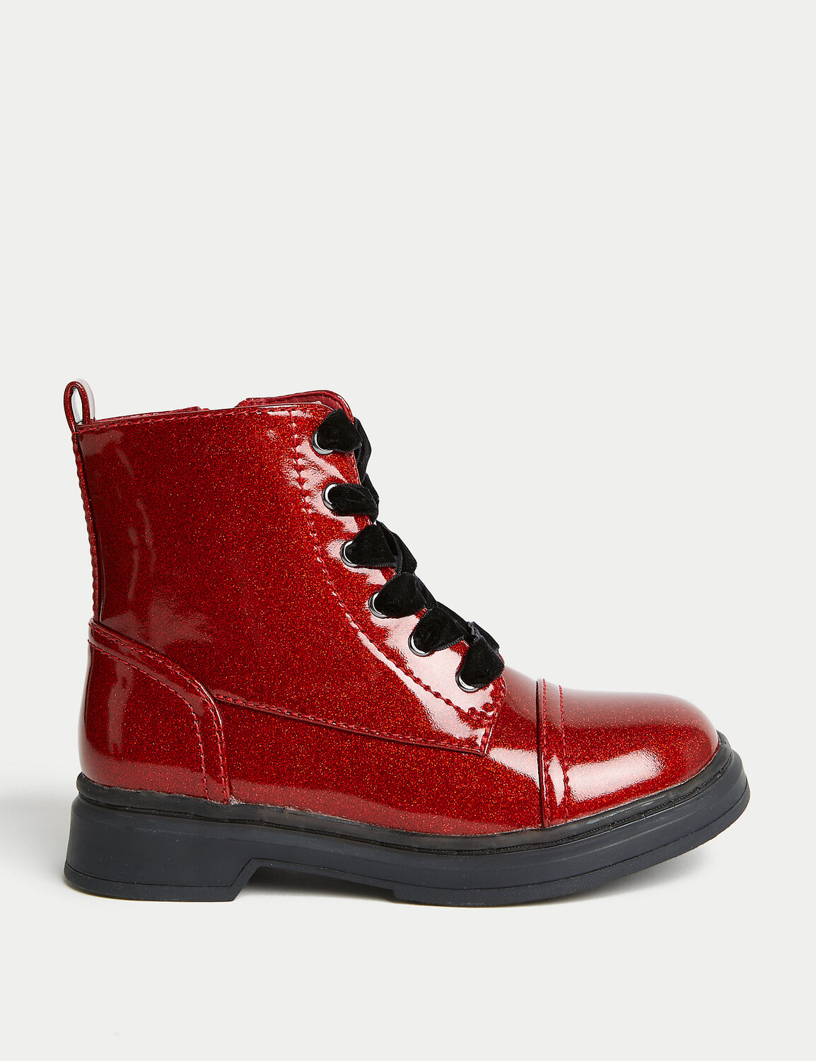 

Детские блестящие ботильоны Freshfeet (4 маленьких — 13 маленьких) Marks & Spencer, красный