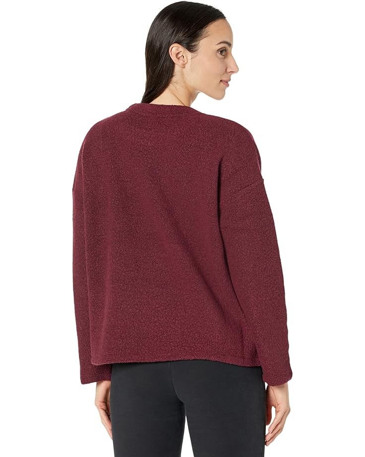 

Свитер Eileen Fisher Crew Neck Box Top, цвет Dark Cranberry