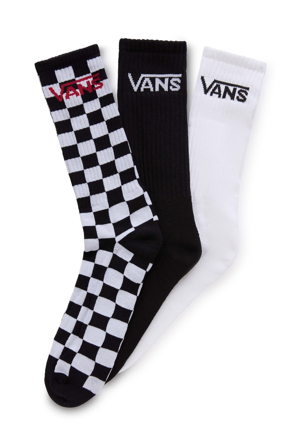 цена Носки Classic Crew 3Pack Vans, цвет black white