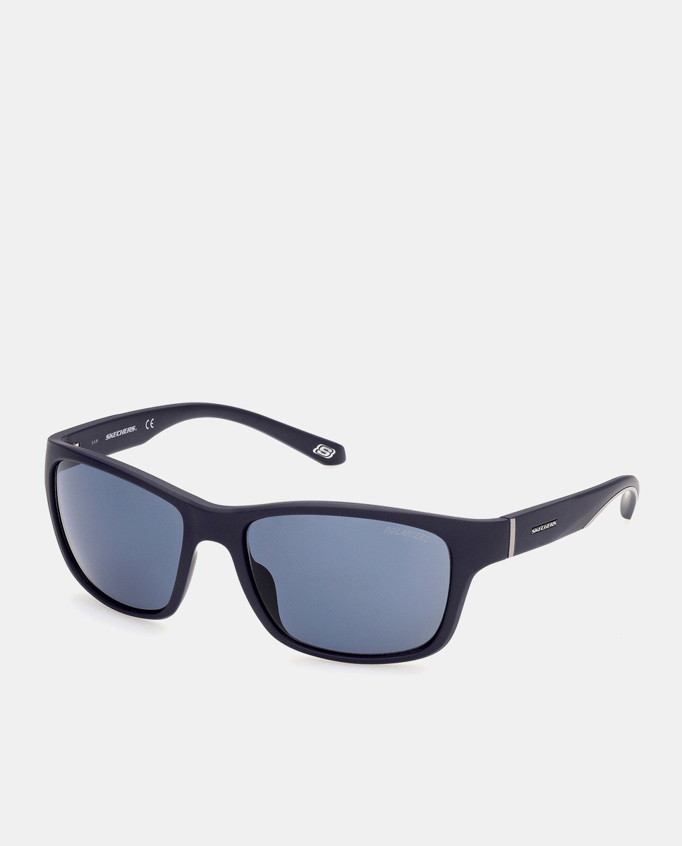 Прямоугольные синие солнцезащитные очки Skechers, синий