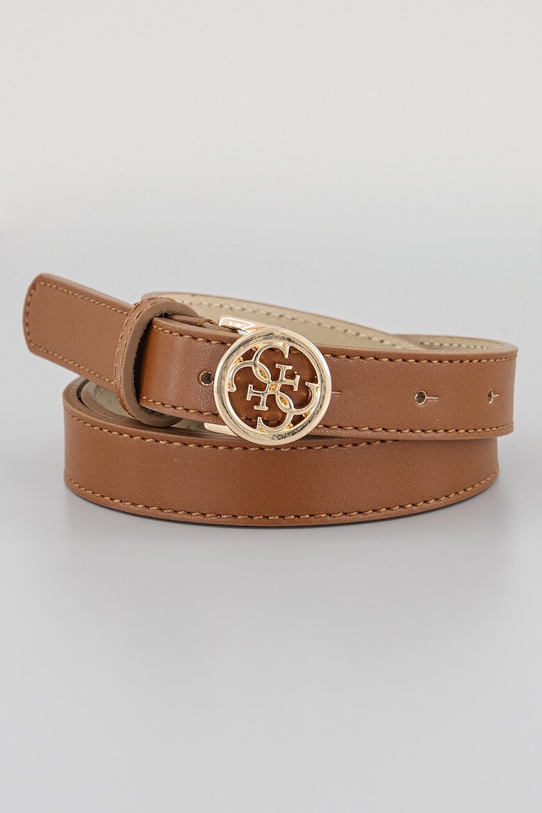 

Ремень из экокожи с металлической пряжкой Guess, коричневый