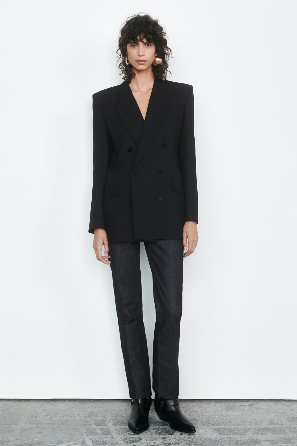 

Джинсы с высокой талией Zw Collection Bootcut ZARA, синий