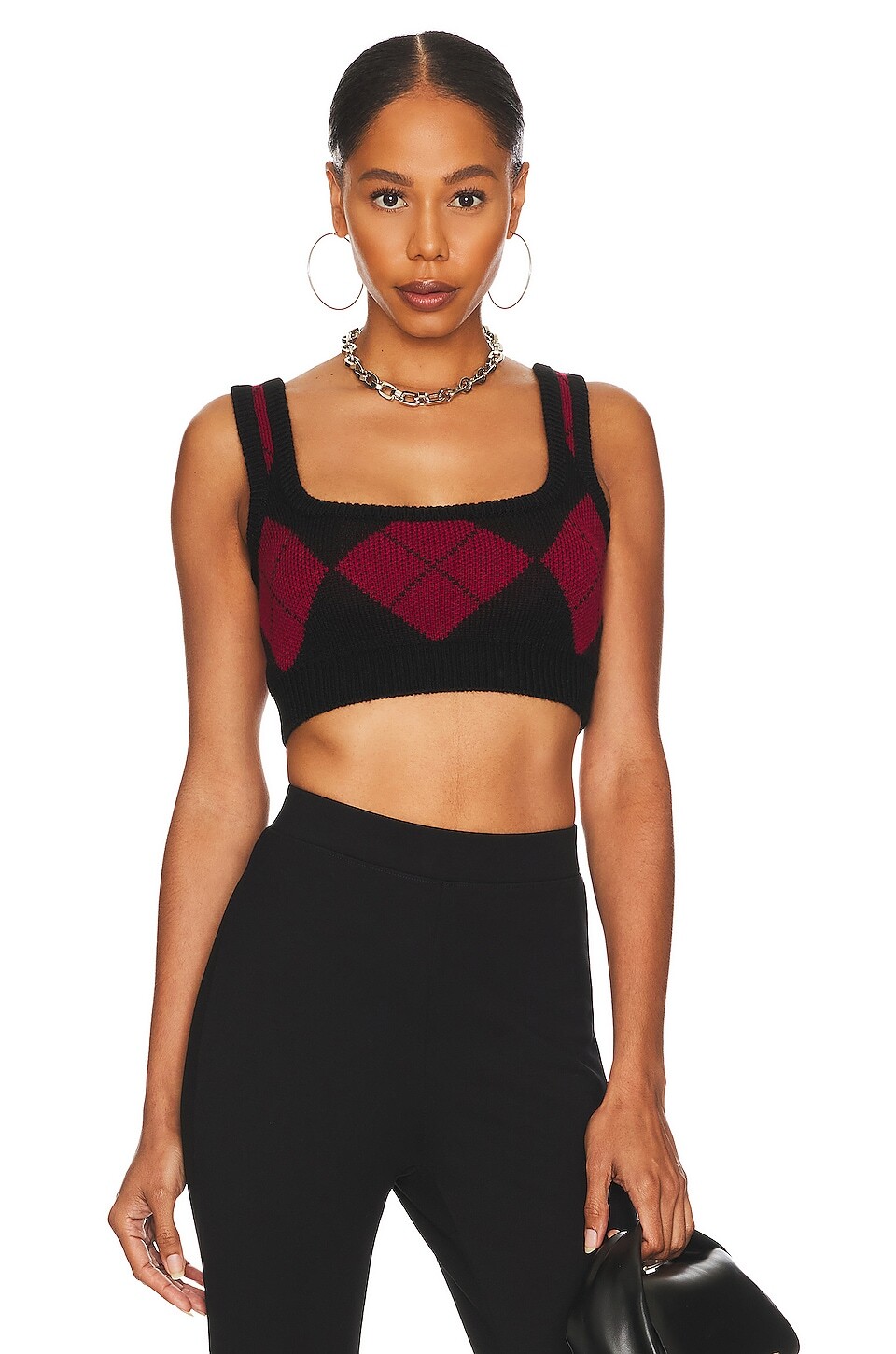 

Бралетт NBD Acker Argyle Jacquard, цвет Red & Black