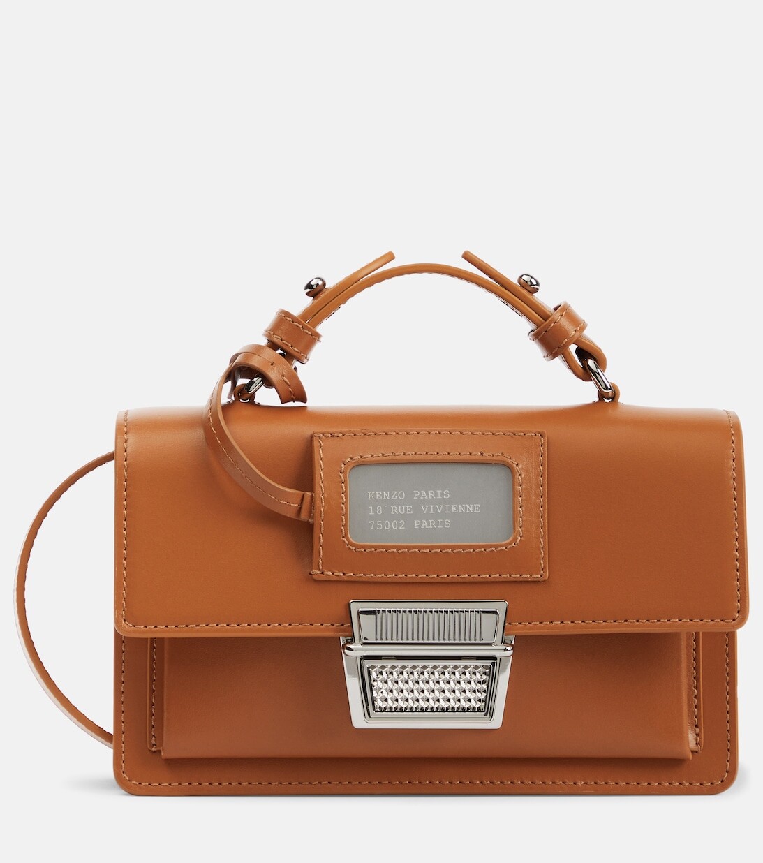 

Кожаная сумка через плечо Rue Vivienne Mini Kenzo, коричневый