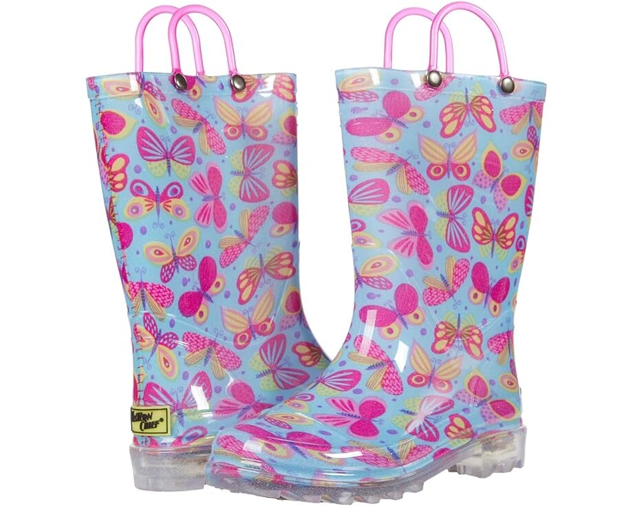 

Ботинки Western Chief Butterfly Boogie Lighted PVC Boot, цвет Aqua