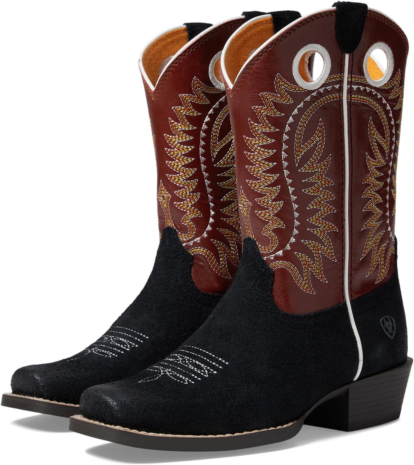 

Ковбойские сапоги Derby Monroe Ariat, цвет Black Roughout/Crimson