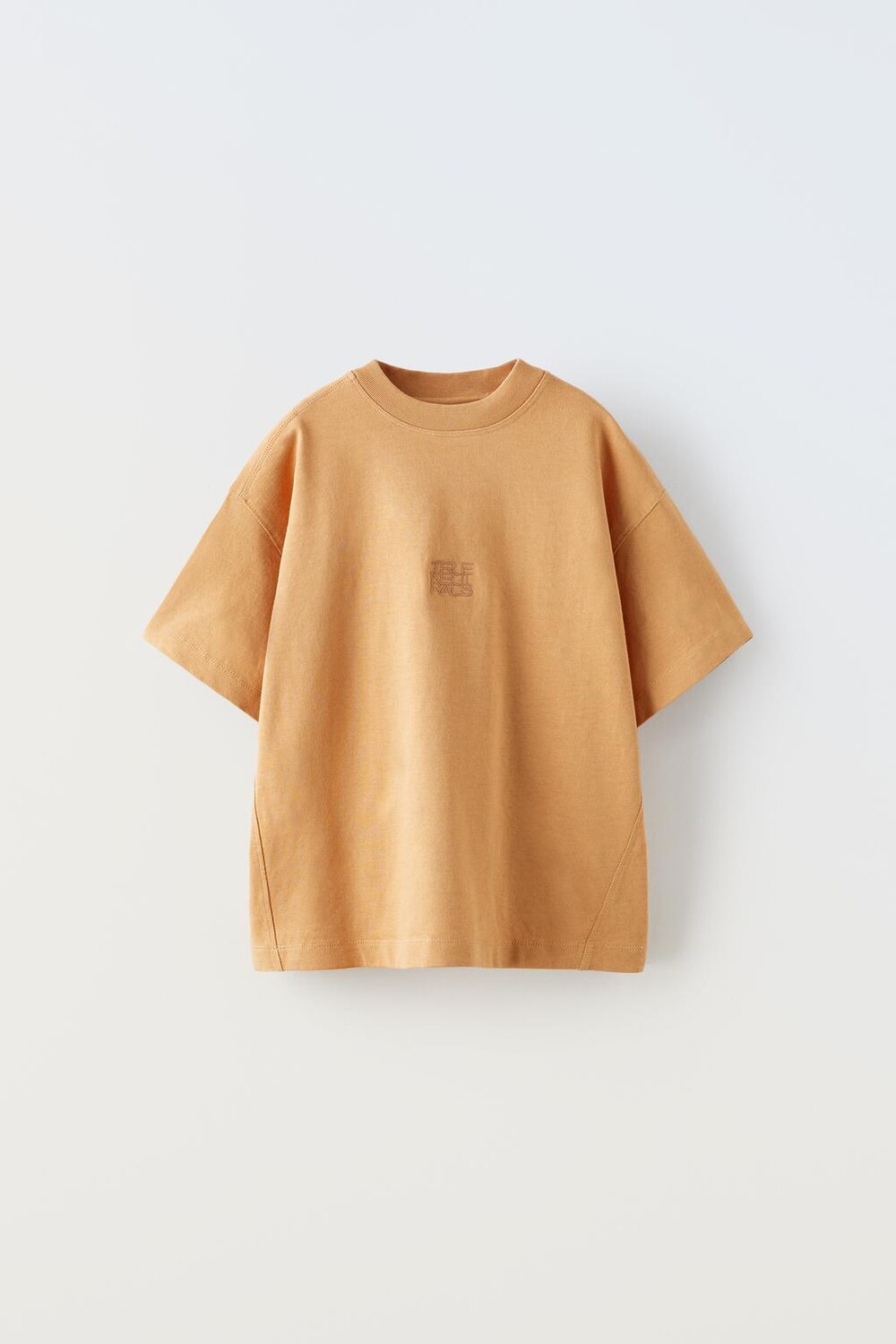 

Футболка с вышивкой true neutrals ZARA, персик