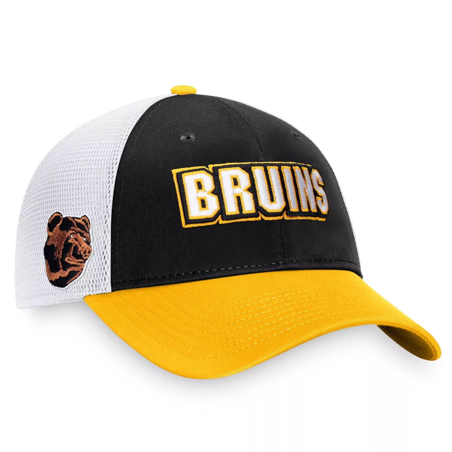 

Мужская регулируемая кепка черного цвета с логотипом Fanatics Boston Bruins Special Edition 2.0 Trucker