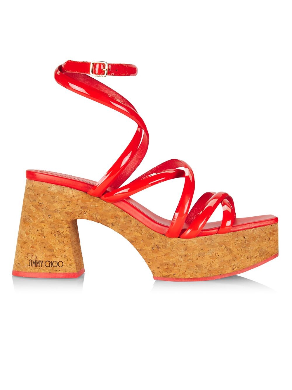 

Босоножки Cecelia 95MM из кожи и пробки на танкетке Jimmy Choo
