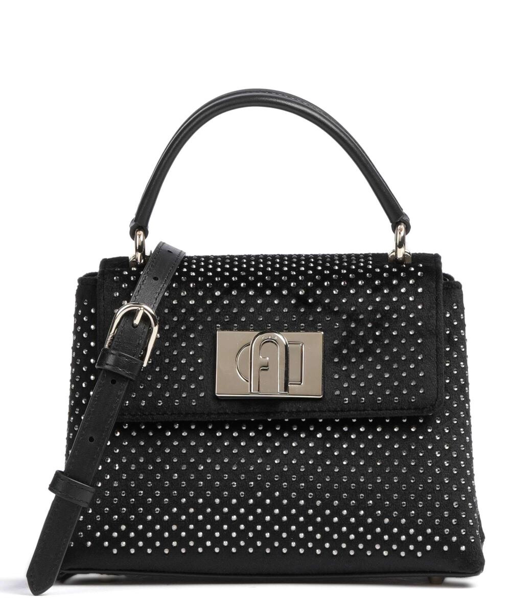 

мини-сумка на плечо 1927 из бархатной ткани Furla, черный