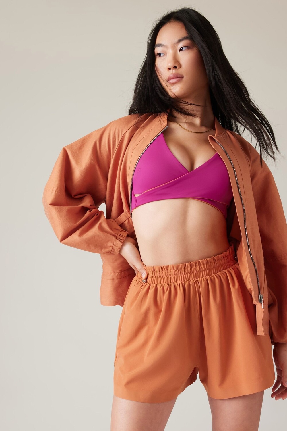 

Льняной бомбер Alicia Keys Enlightenment Athleta, желтый