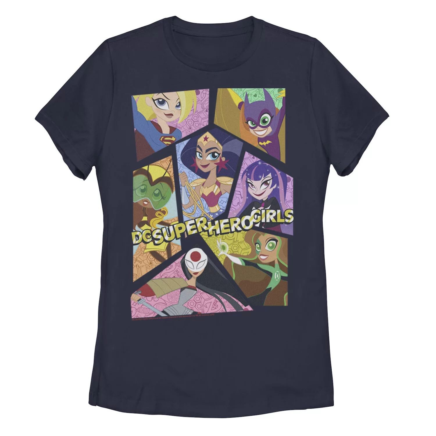 

Футболка с коллажем для девочек DC Comics Super Hero Girls Group Licensed Character