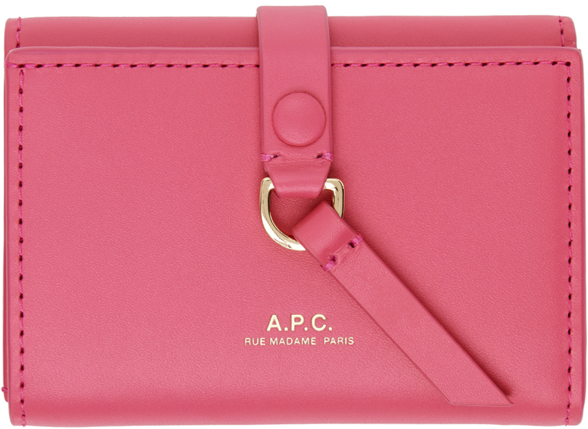 Розовый - Простой кошелек тройного сложения Noa A.P.C. кошелек розовый