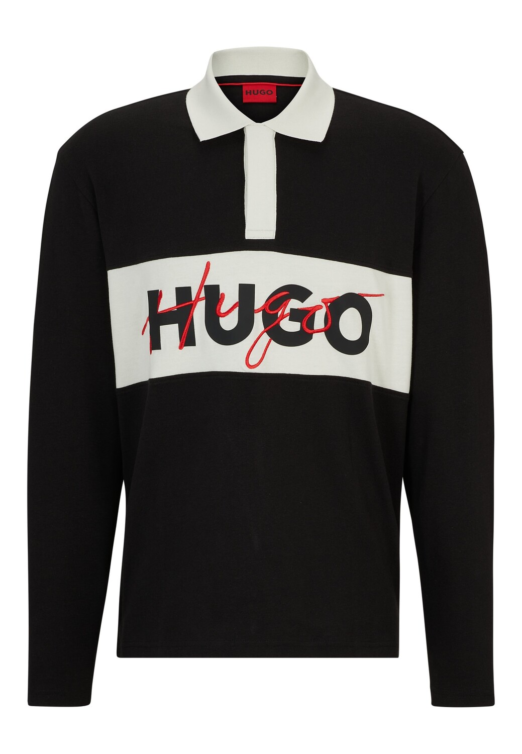 

Рубашка поло HUGO DILVRET Relaxed Fit, черный
