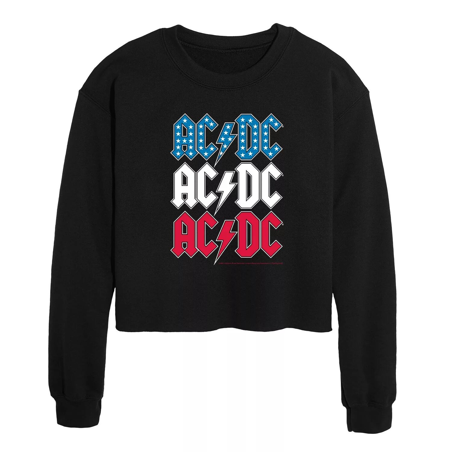 

Укороченный свитшот с графическим рисунком AC/DC Patriotic для юниоров Licensed Character