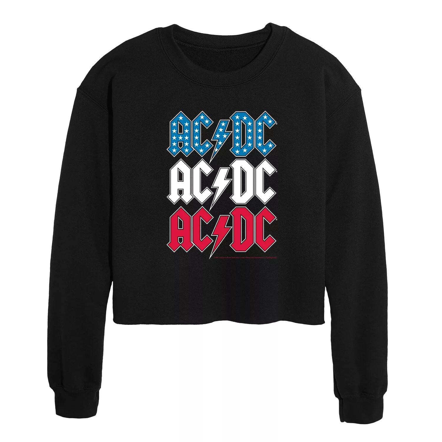 Укороченный свитшот с графическим рисунком AC/DC Patriotic для юниоров Licensed Character укороченная худи с графическим рисунком ac dc patriotic для юниоров licensed character