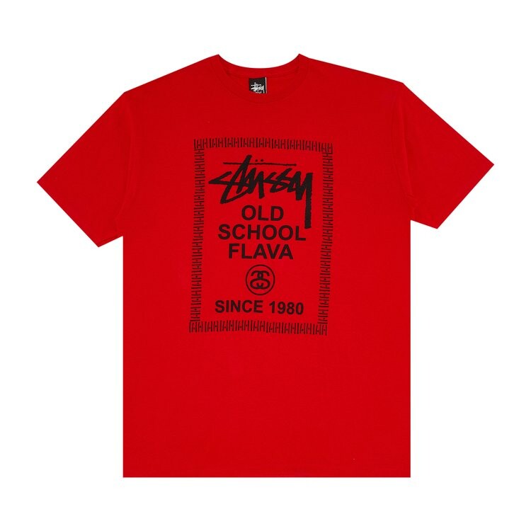 Футболка Stussy Old School Flava 'Red', красный