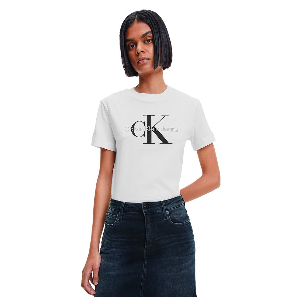 Футболка Calvin Klein Jeans Core Monogram Regular, белый футболка calvin klein jeans two tone monogram regular бежевый