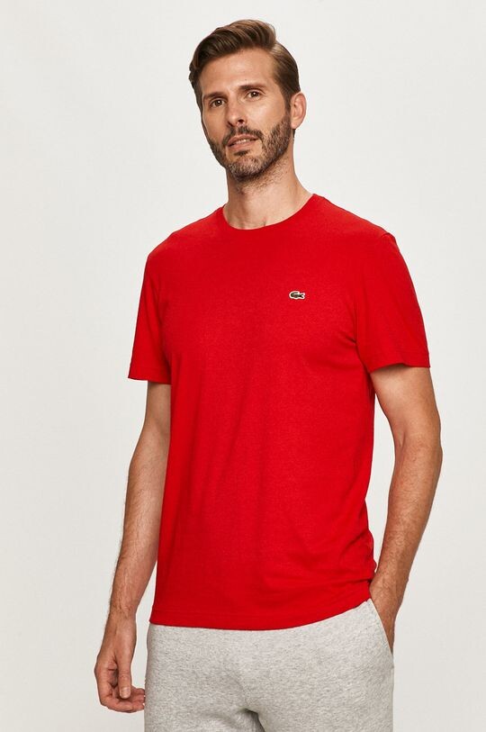 

Хлопковая футболка Lacoste, серый
