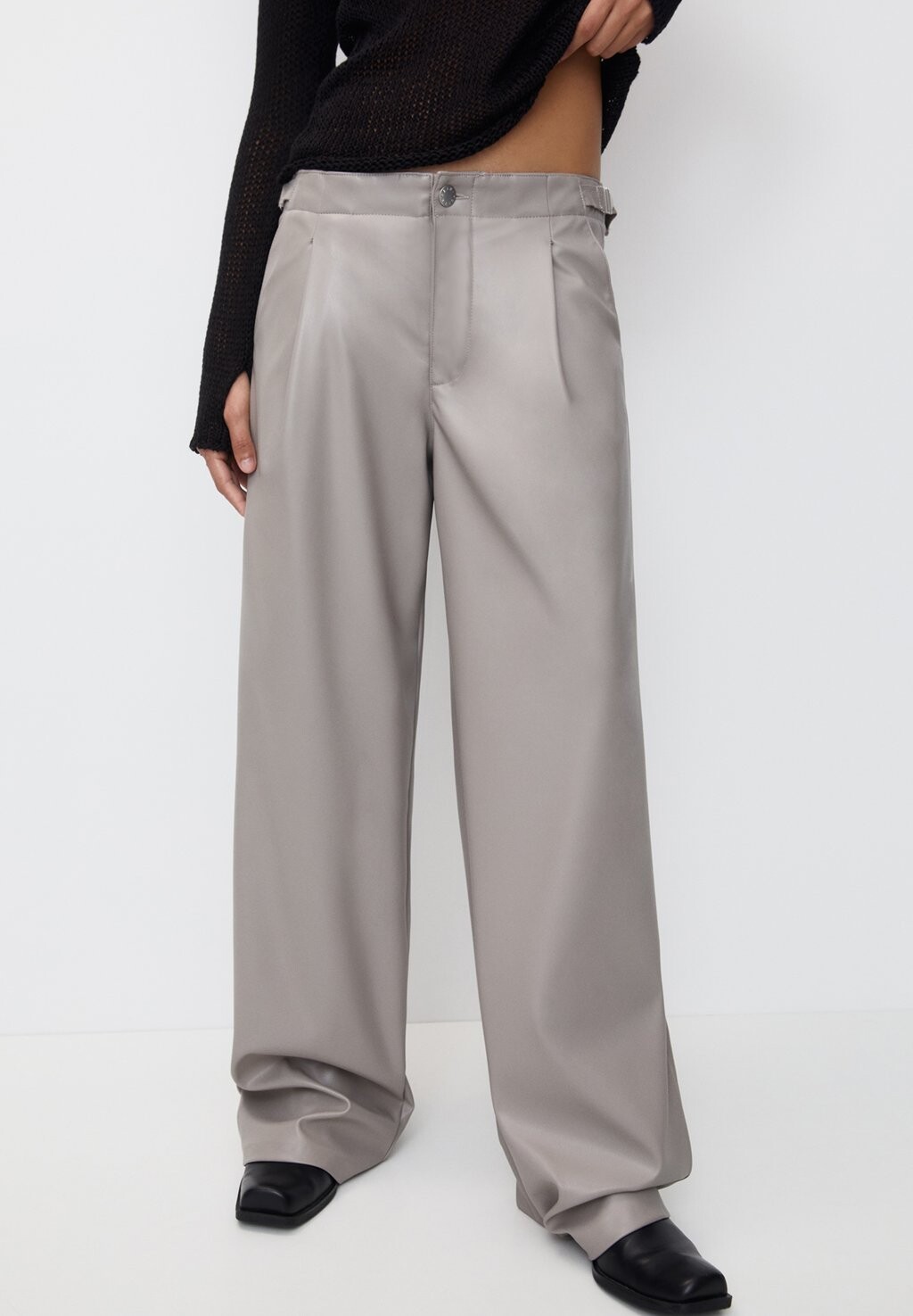 

Брюки Wide-Leg PULL&BEAR, цвет light grey
