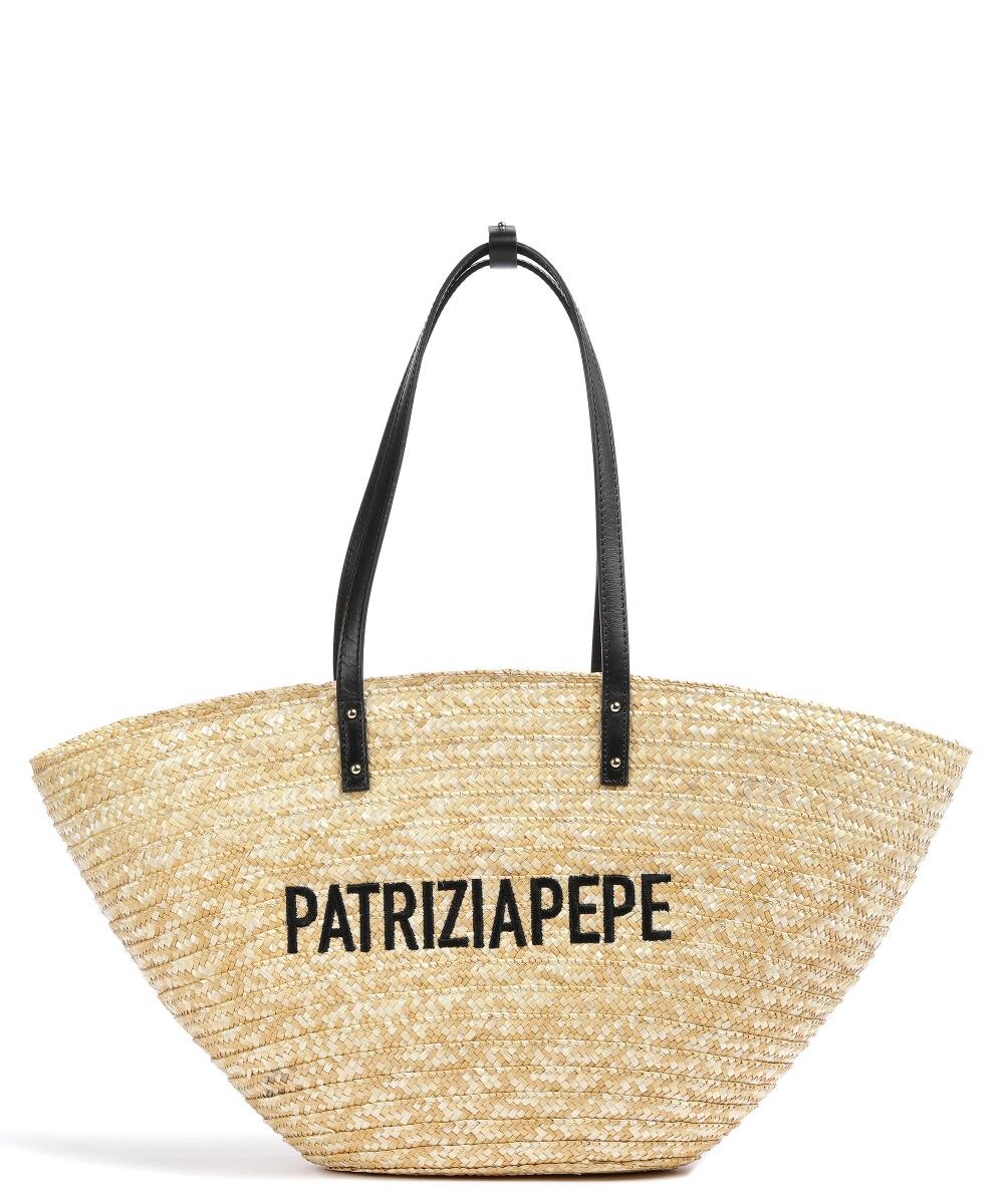 

Летняя соломенная сумка-шопер из рафии Patrizia Pepe, бежевый