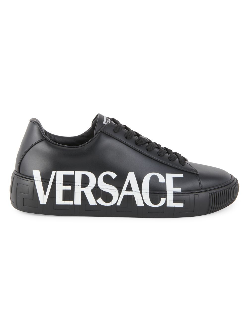 

Кожаные кроссовки с логотипом La Greca Versace, неро