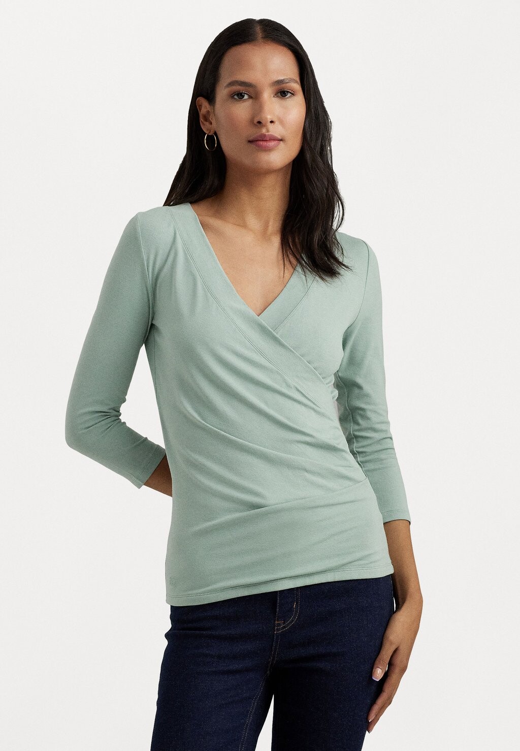 

Рубашка с длинным рукавом ALAYJA 3/4 SLEEVE Lauren Ralph Lauren, цвет soft laurel