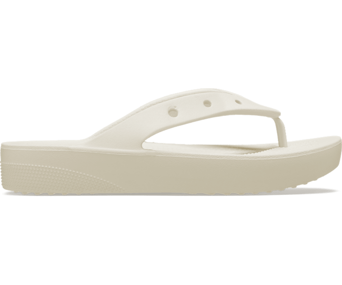 цена Классические шлепанцы на платформе Crocs женские, цвет Bone
