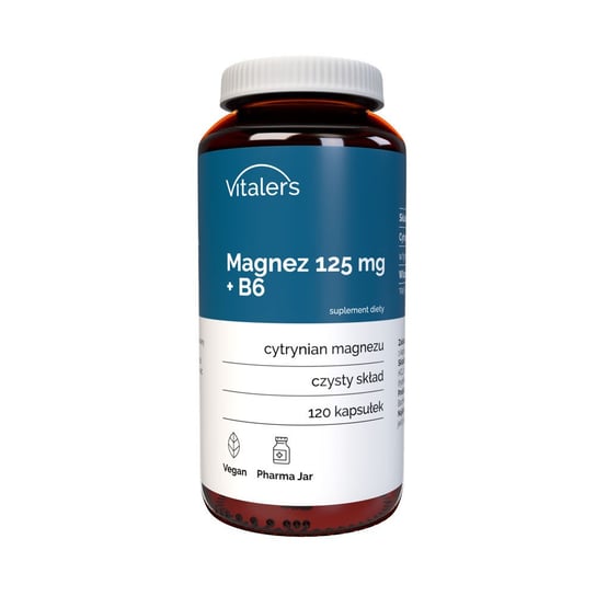Vitaler's, Магний 125 мг + В6 12,5 мг, 120 капс.