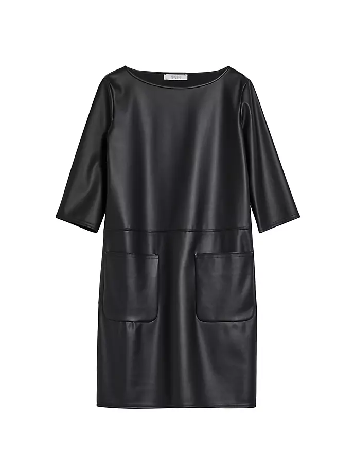 

Платье прямого кроя из искусственной кожи Max Mara Leisure, черный