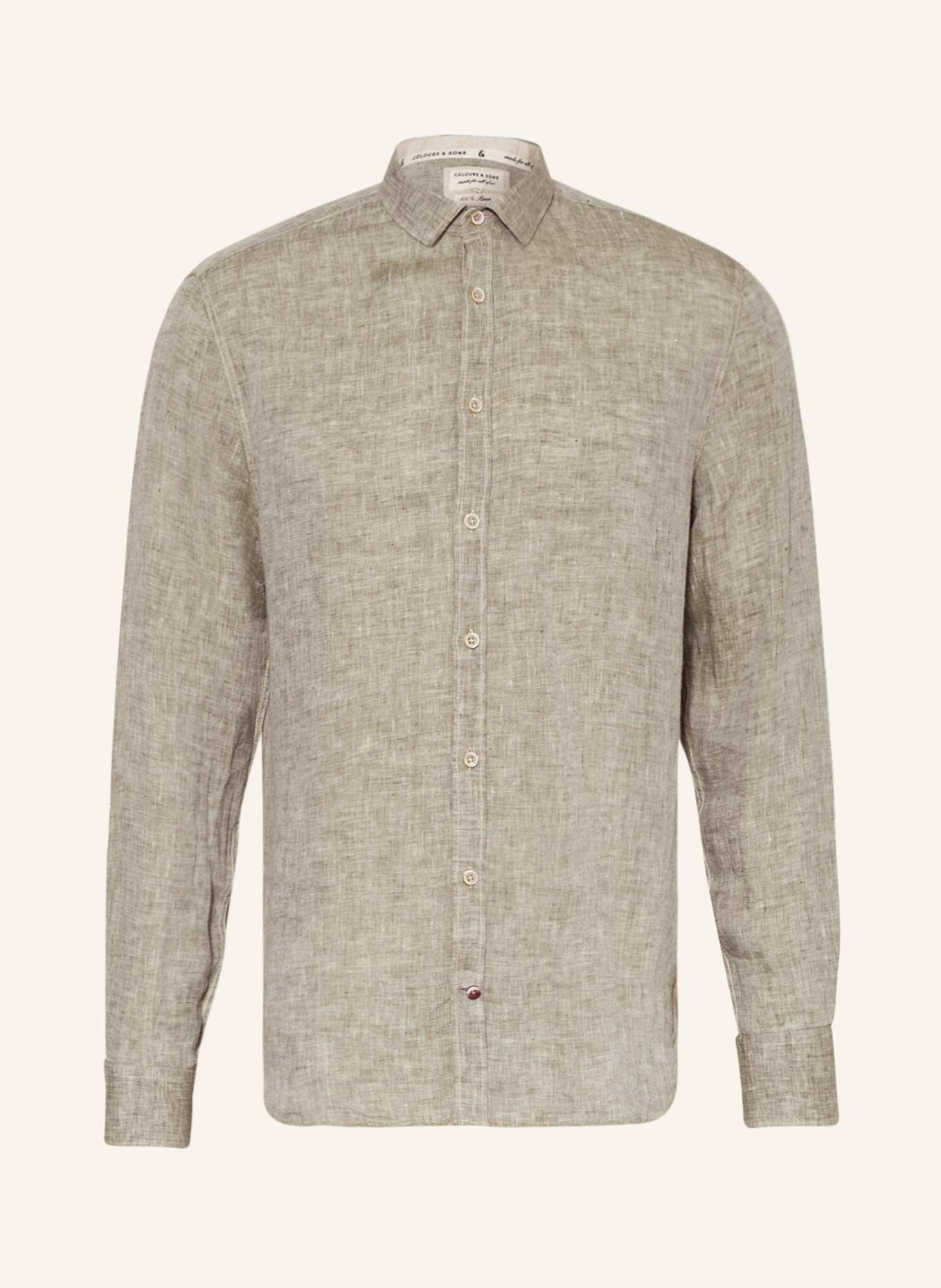 Рубашка COLOURS & SONS Regular Fit, оливковый рубашка colours