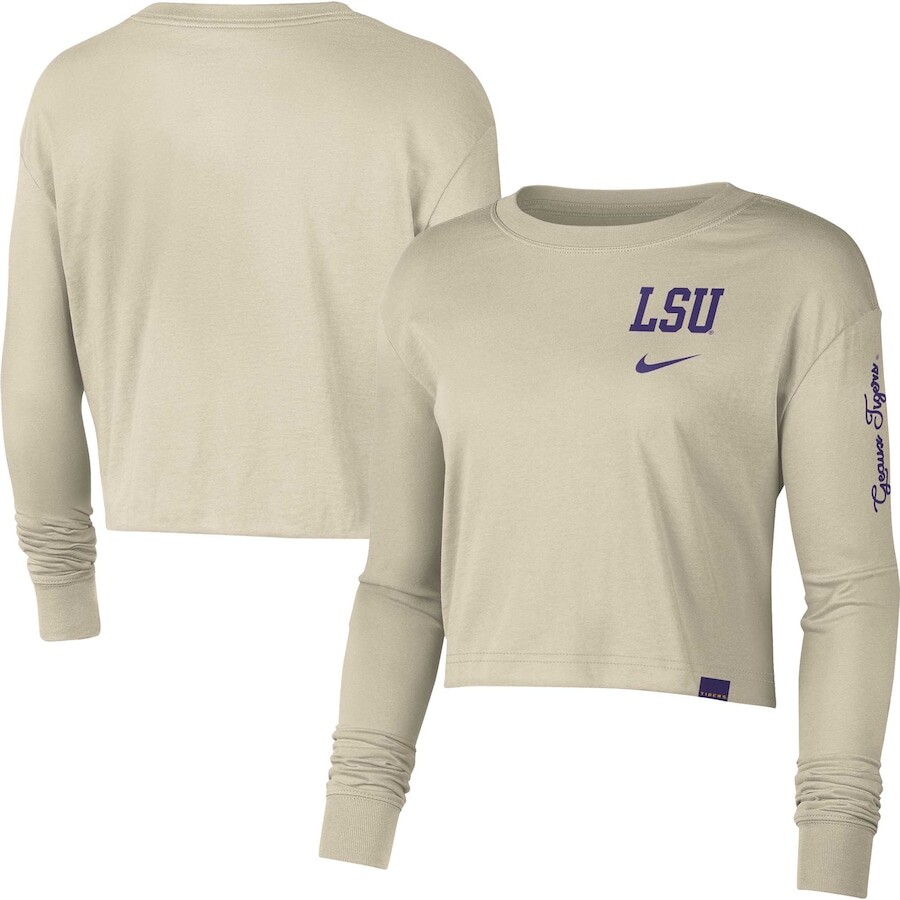 

Футболка с длинным рукавом Nike Lsu Tigers, кремовый