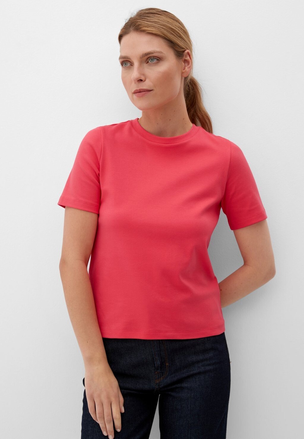 

Футболка базовая MIT LOGOSTICKEREI s.Oliver BLACK LABEL, цвет pink