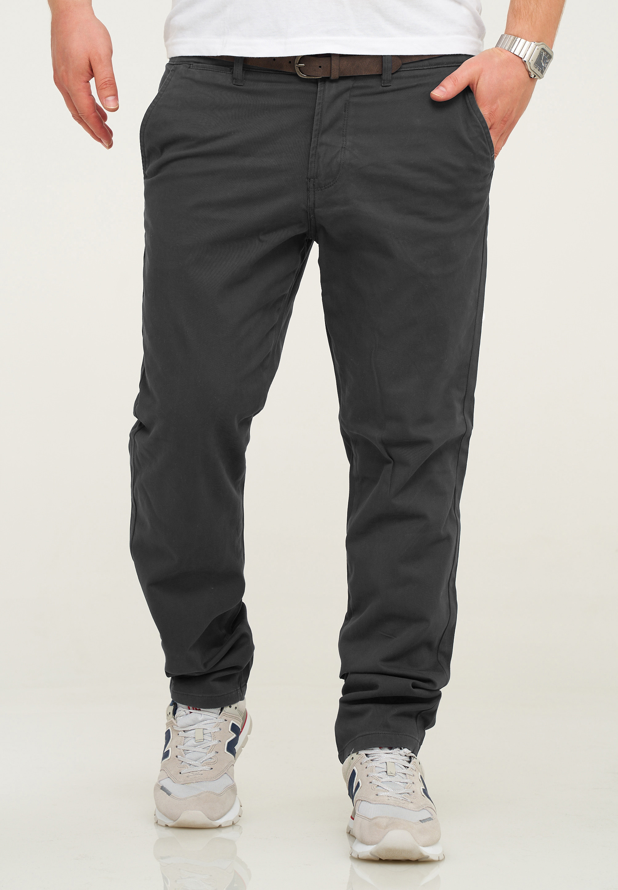 

Брюки чинос Jack & Jones hose JJCS Basic Jeanshose Stoffhose, темно серый