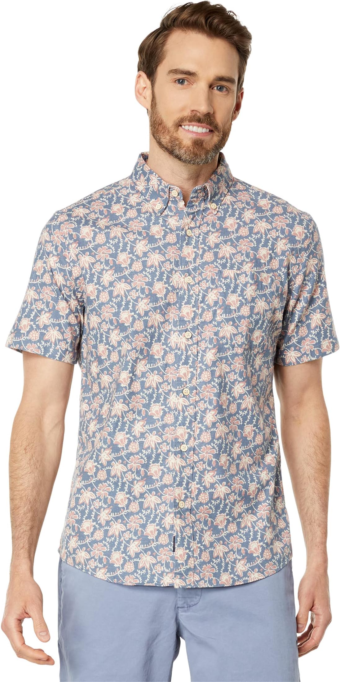 

Рубашка с коротким рукавом Faherty, цвет Faded Floral Batik 2