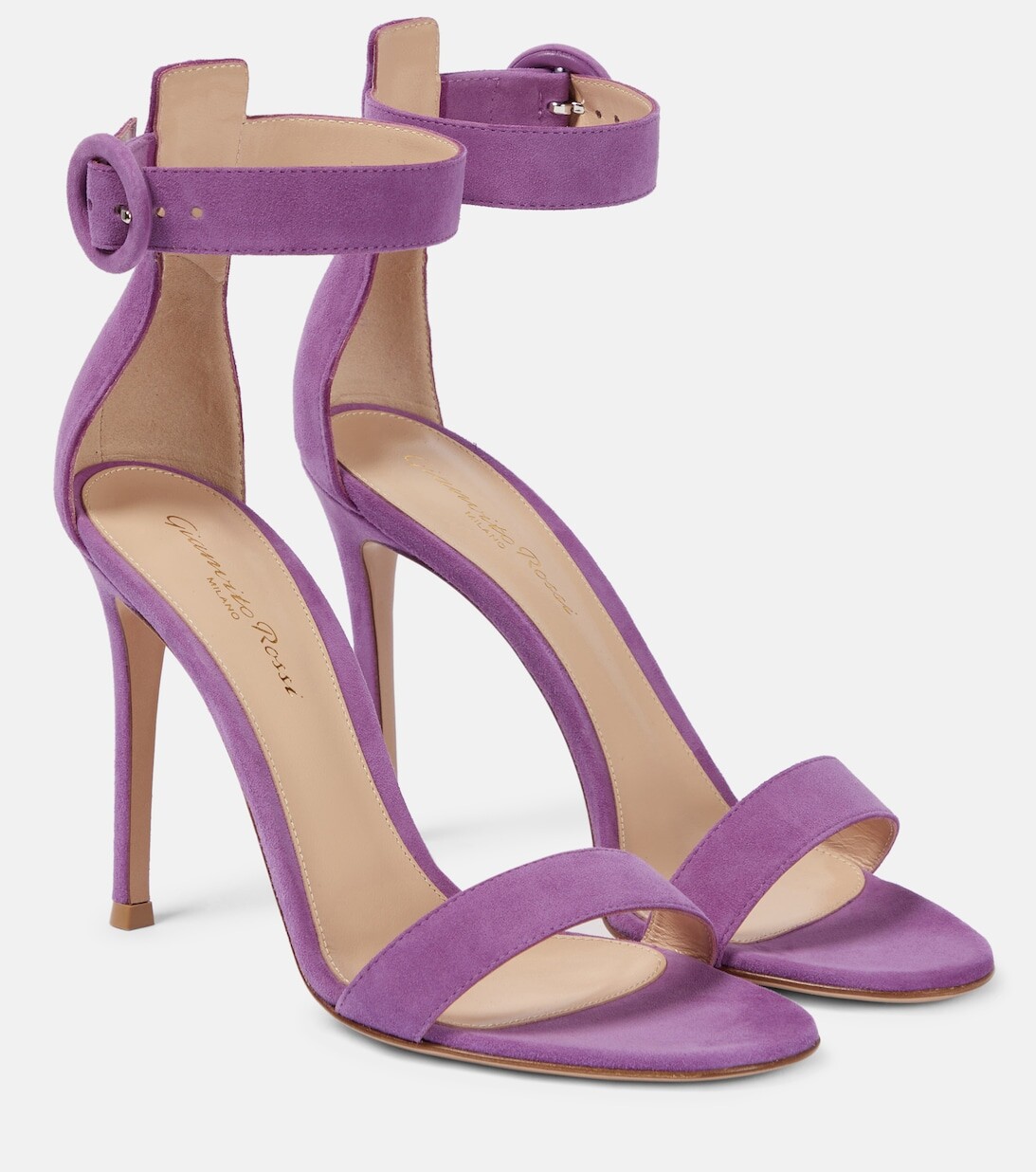 

Замшевые сандалии Portofino 105 Gianvito Rossi, фиолетовый