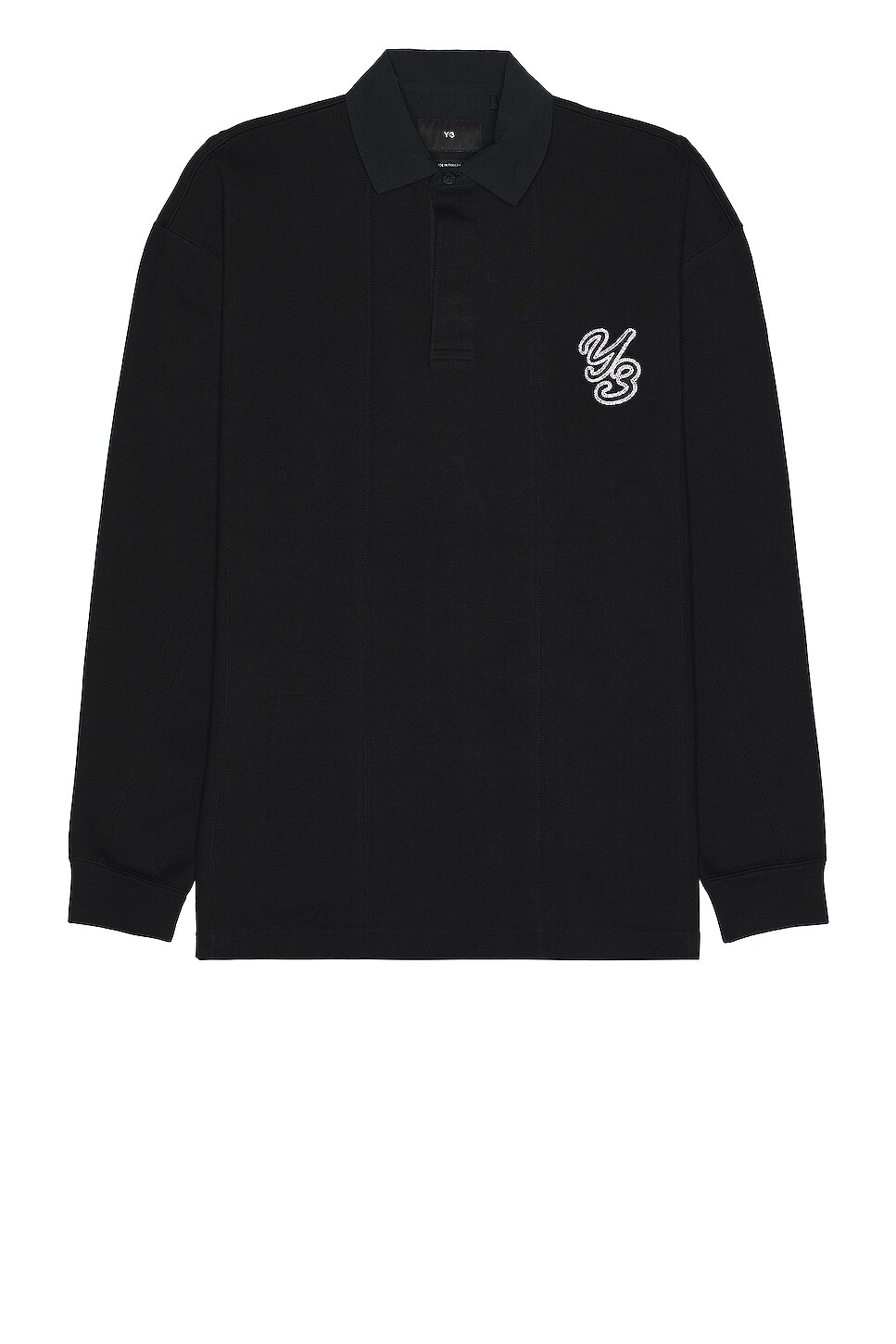 

Рубашка Y-3 Yohji Yamamoto Rugby Long Sleeve, цвет black/black