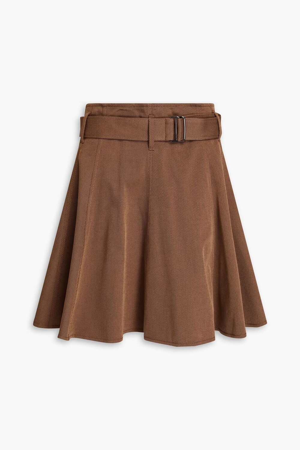 

Мини-юбка из твила с поясом Brunello Cucinelli, коричневый