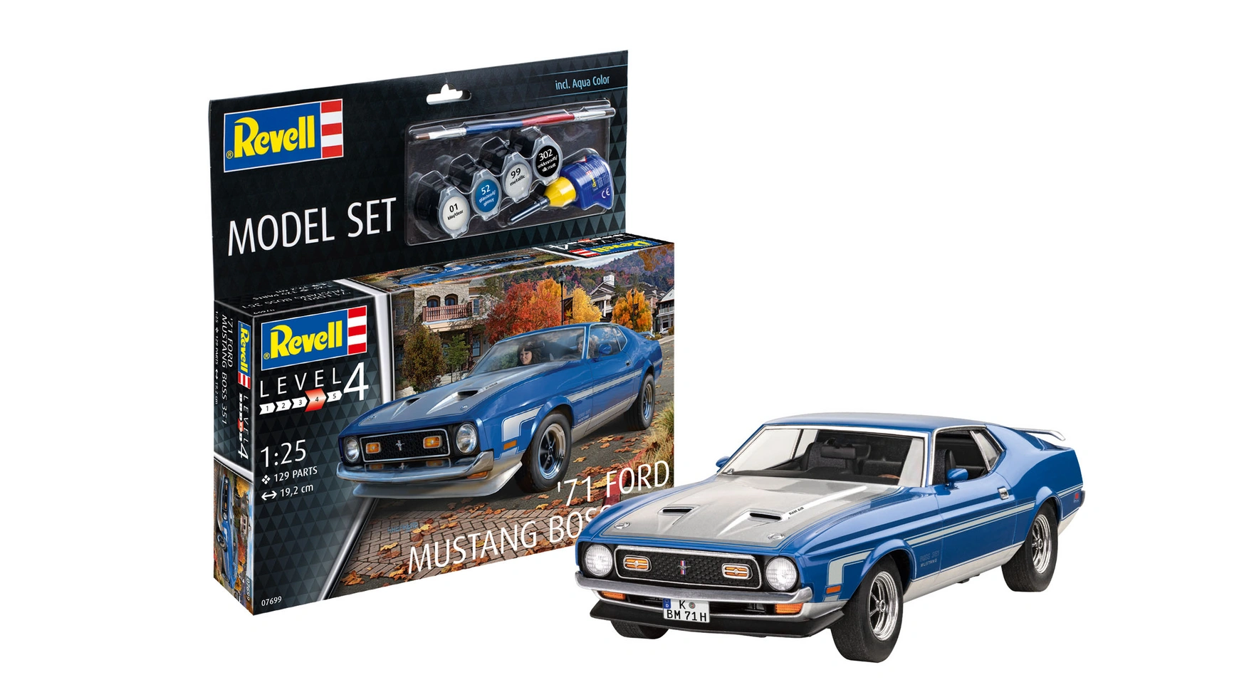 Набор моделей Revell '71 Mustang Boss 351 maisto 1 24 modified 1970 ford mustang boss 302 simulation alloy car model collection gift toy