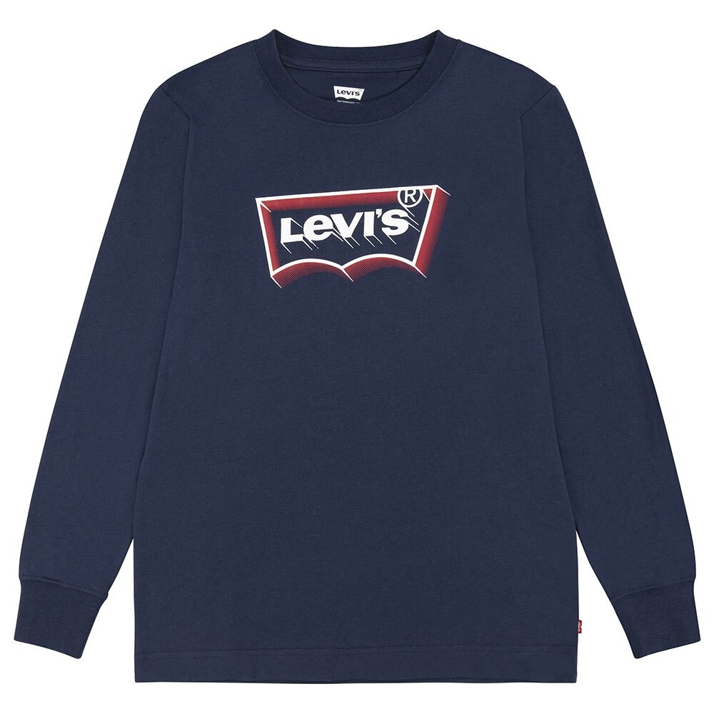 Футболка Levi´s Glow Effect Teen Long Sleeve Round Neck, синий