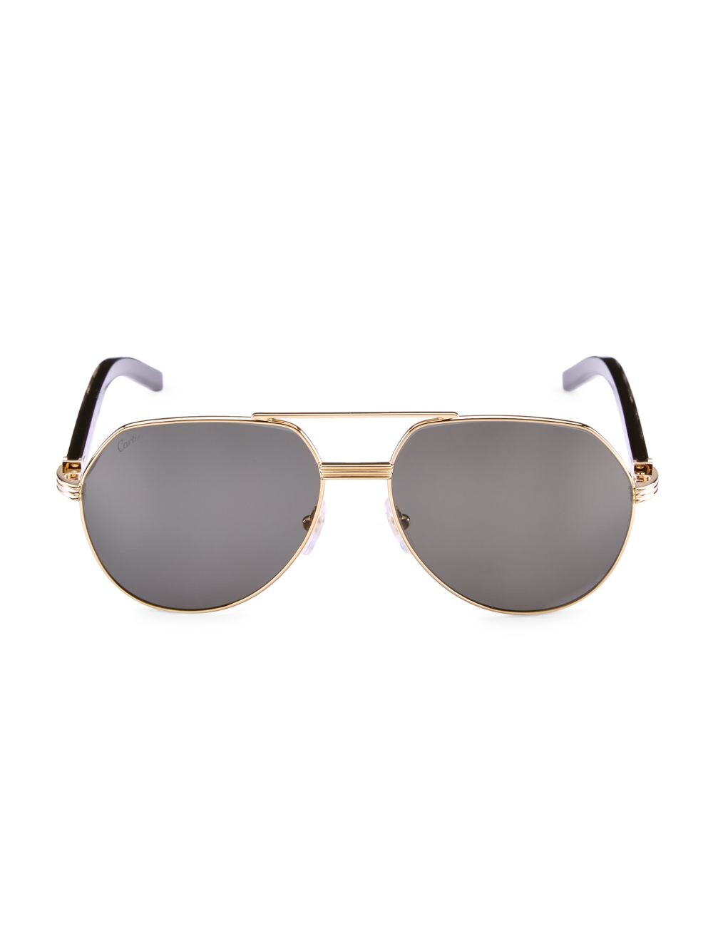 

Солнцезащитные очки-пилоты Exception 60MM Cartier, золотой