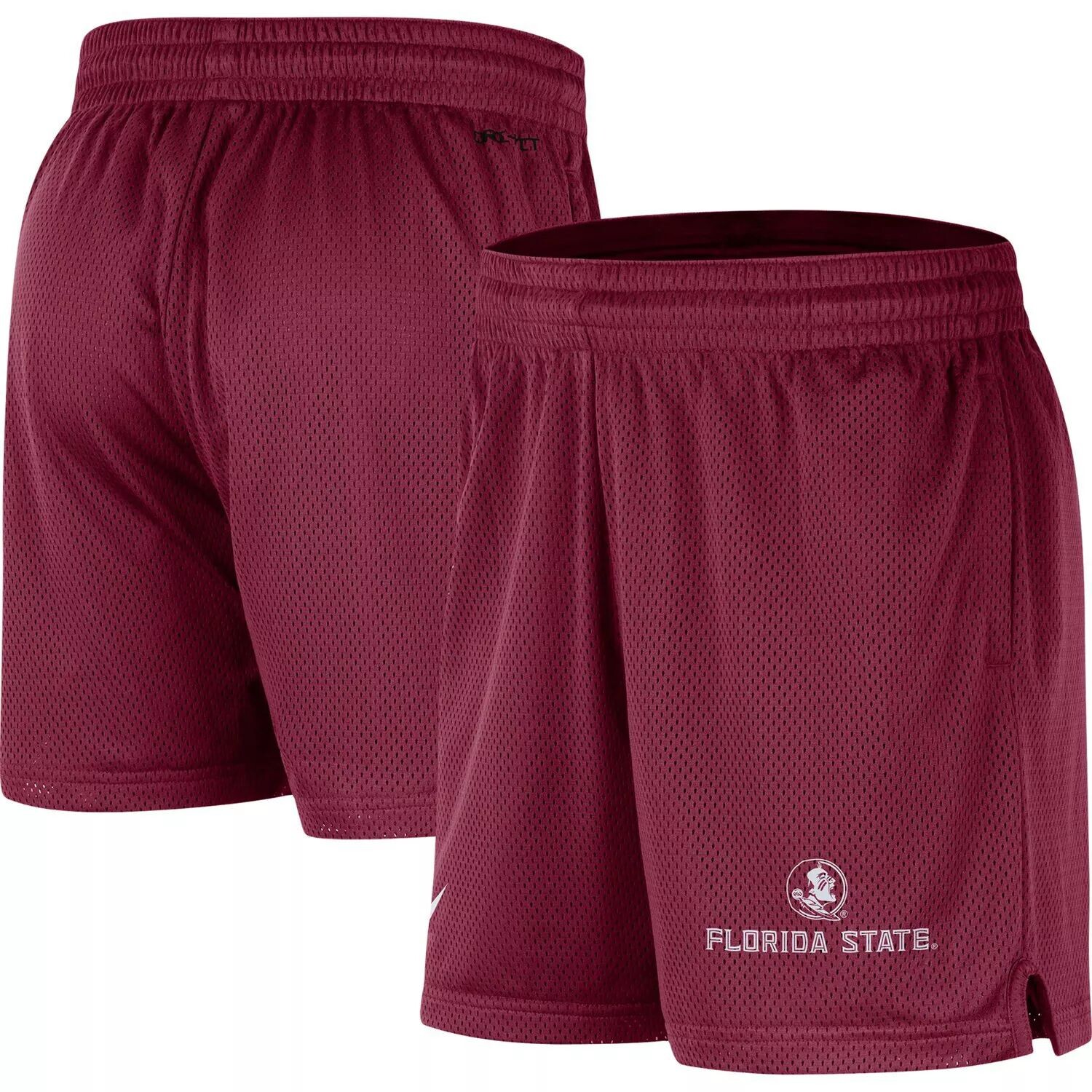 

Мужские спортивные шорты из сетчатой ткани с гранатом и принтом Florida State Seminoles Nike