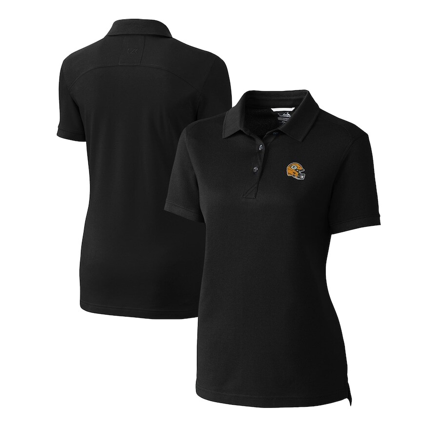 

Поло с длинным рукавом Cutter & Buck Green Bay Packers, черный