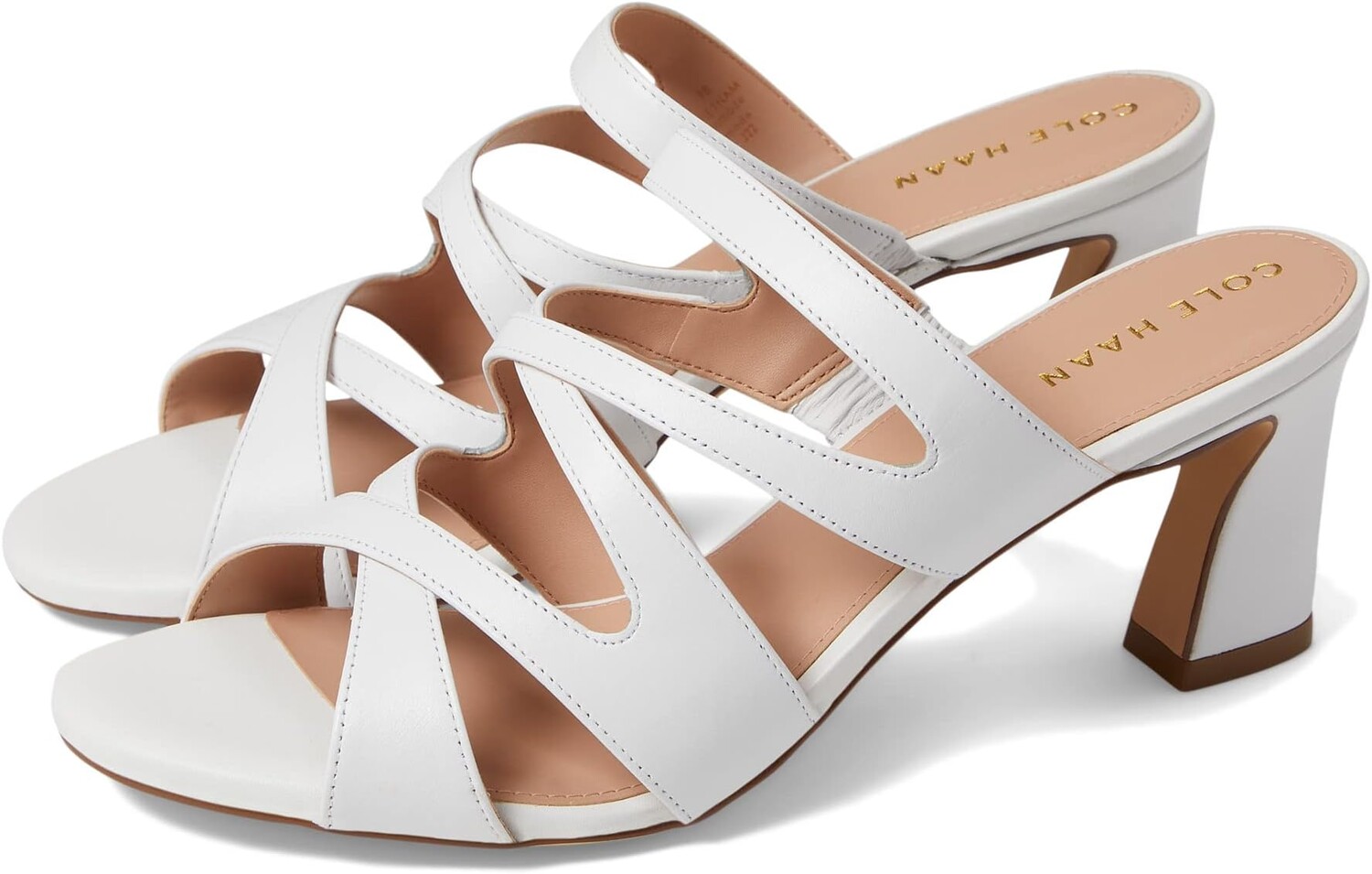 

Босоножки Alyse Heeled Sandal 65 mm Cole Haan, белая кожа