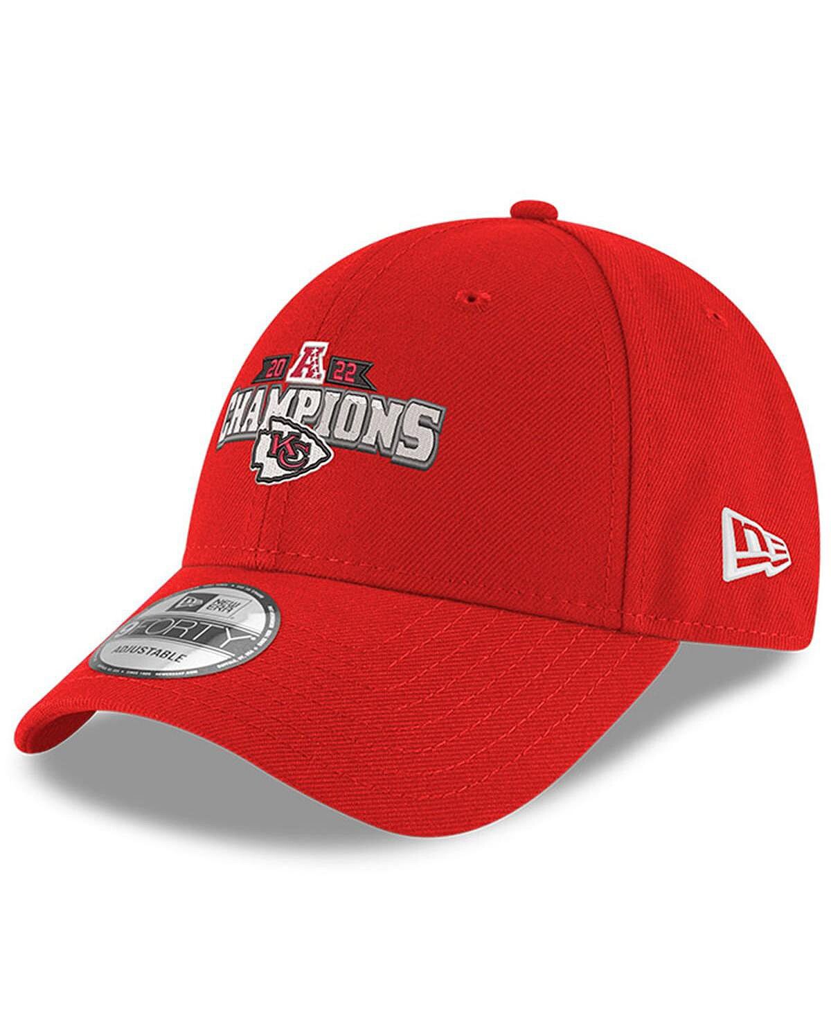 

Мужская красная регулируемая кепка Kansas City Chiefs 2022 AFC Champions 9FORTY New Era