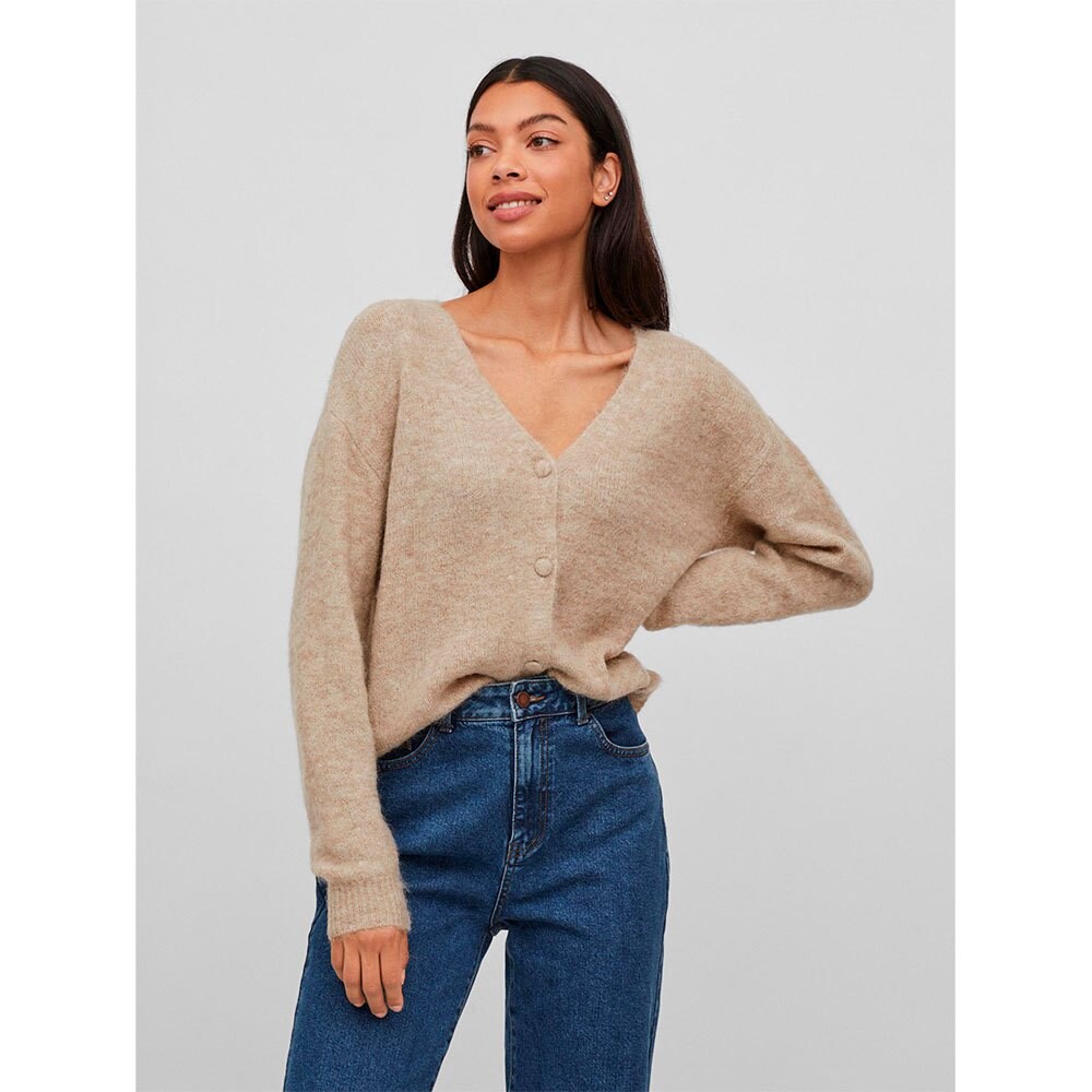 

Кардиган Vila Jamina Oversize Long, бежевый