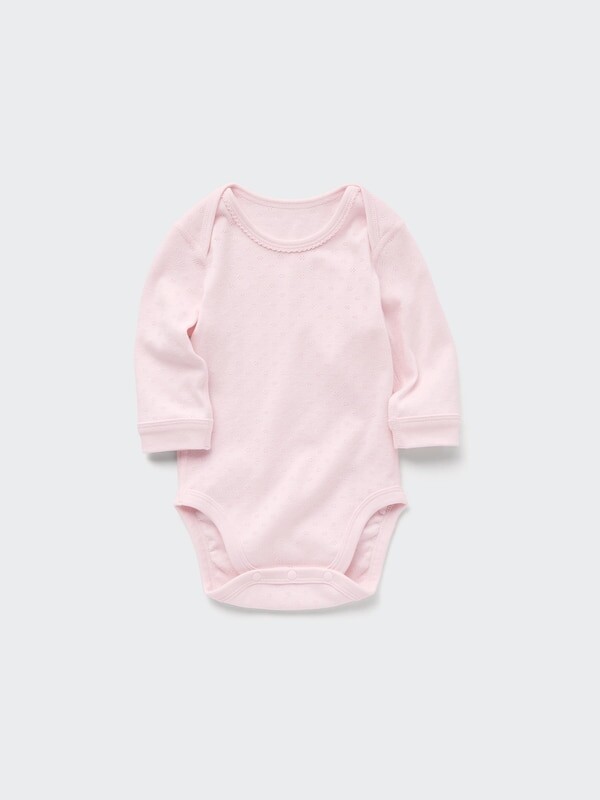 

Боди для новорожденных pointelle Uniqlo, розовый