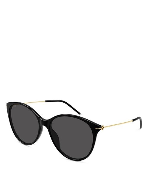 

Солнцезащитные очки Kering Skinny Specs «кошачий глаз», 58 мм Gucci, цвет Black