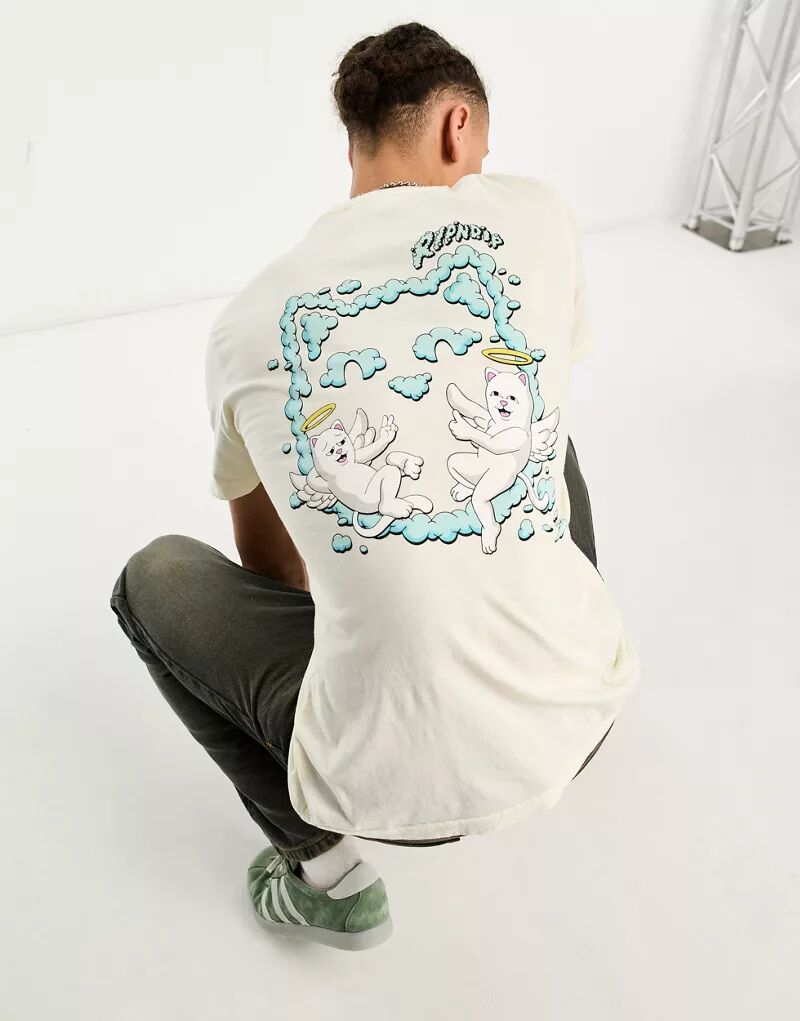 

Белая футболка RIPNDIP in the Clouds с принтом на груди и спине Rip N Dip