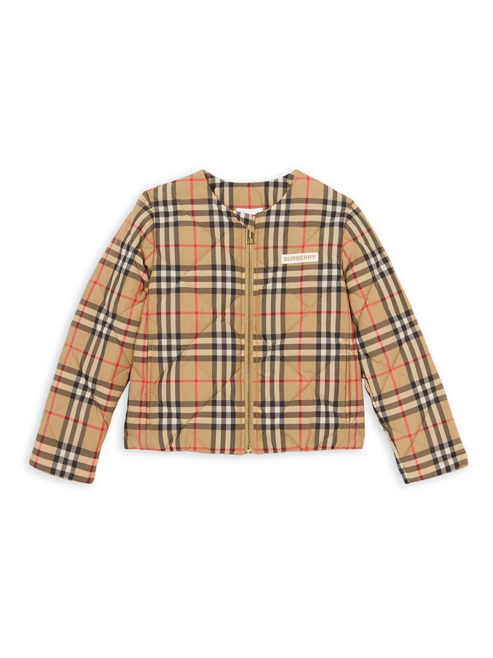 

Стеганая клетчатая куртка Abigail для маленьких девочек Burberry